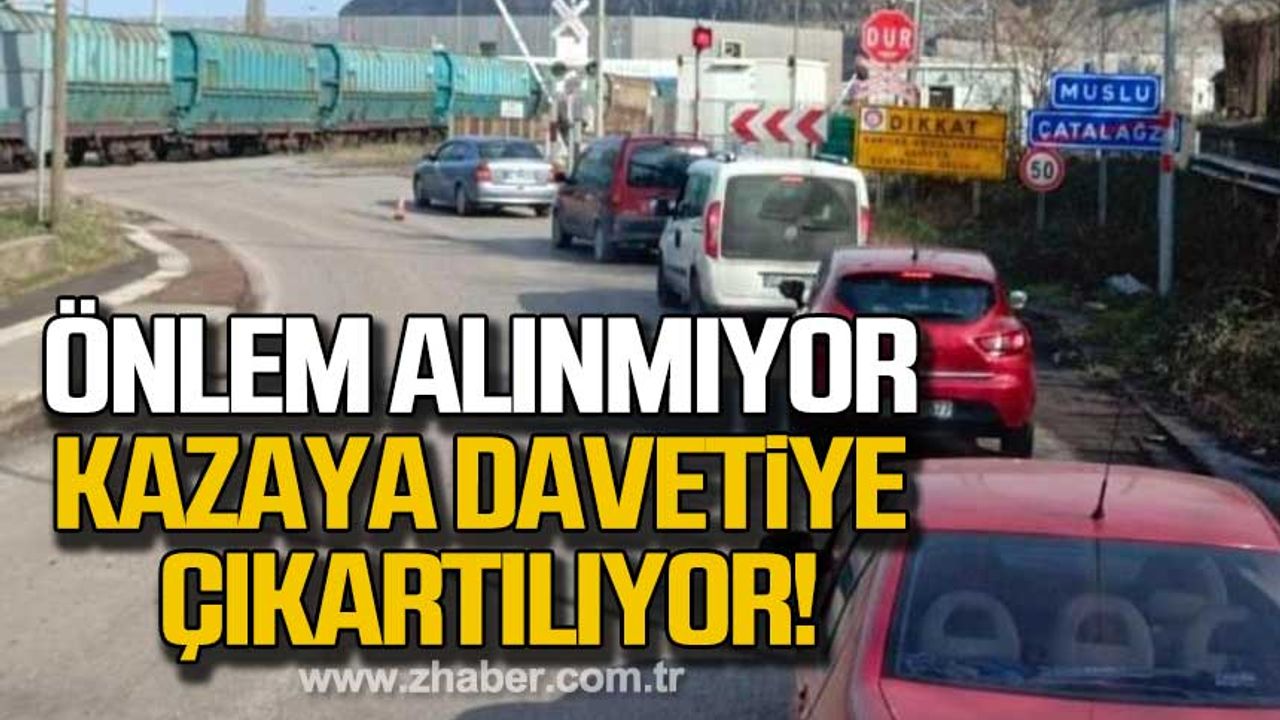 Zonguldak'ta arızalanan bariyer kazaya davetiye çıkartıyor!