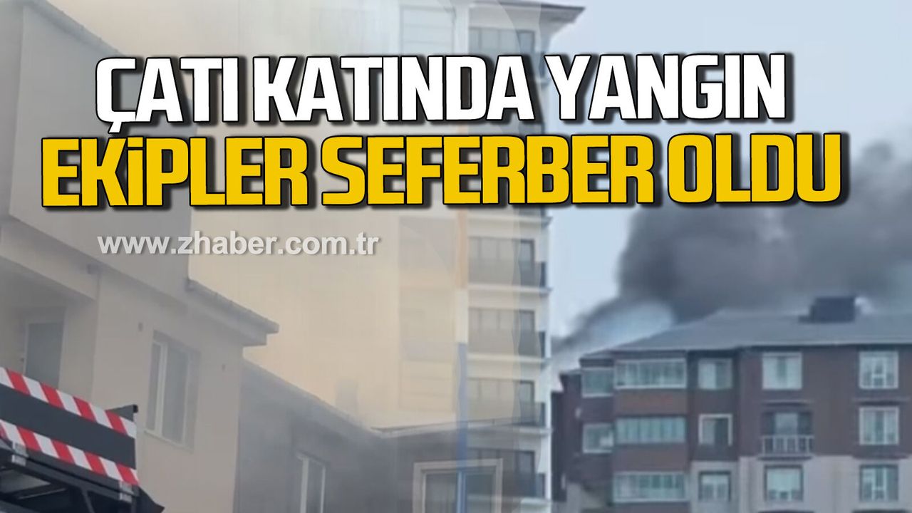 Alaplı’da çatı katında yangın. Ekipler seferber ol