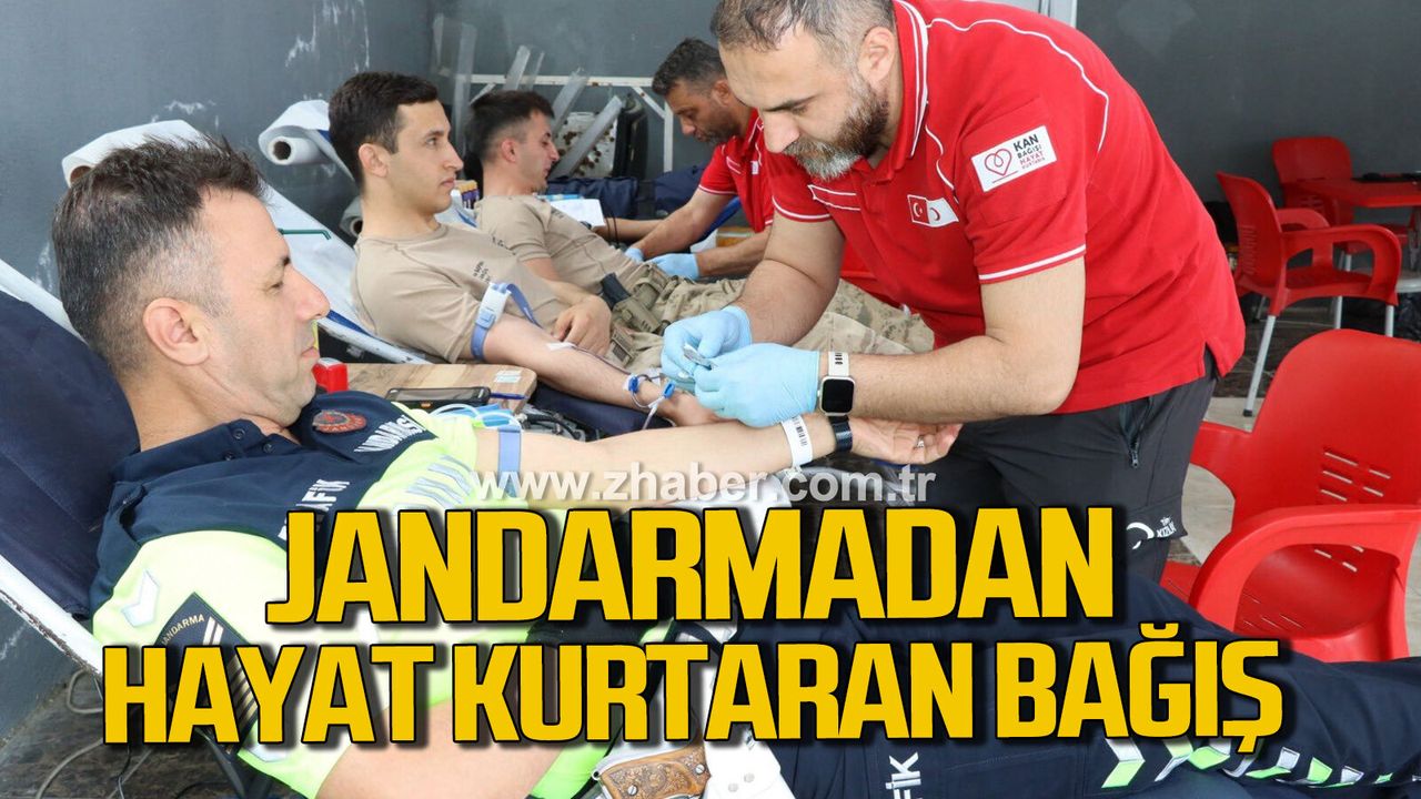 Jandarmadan hayat kurtaran bağış