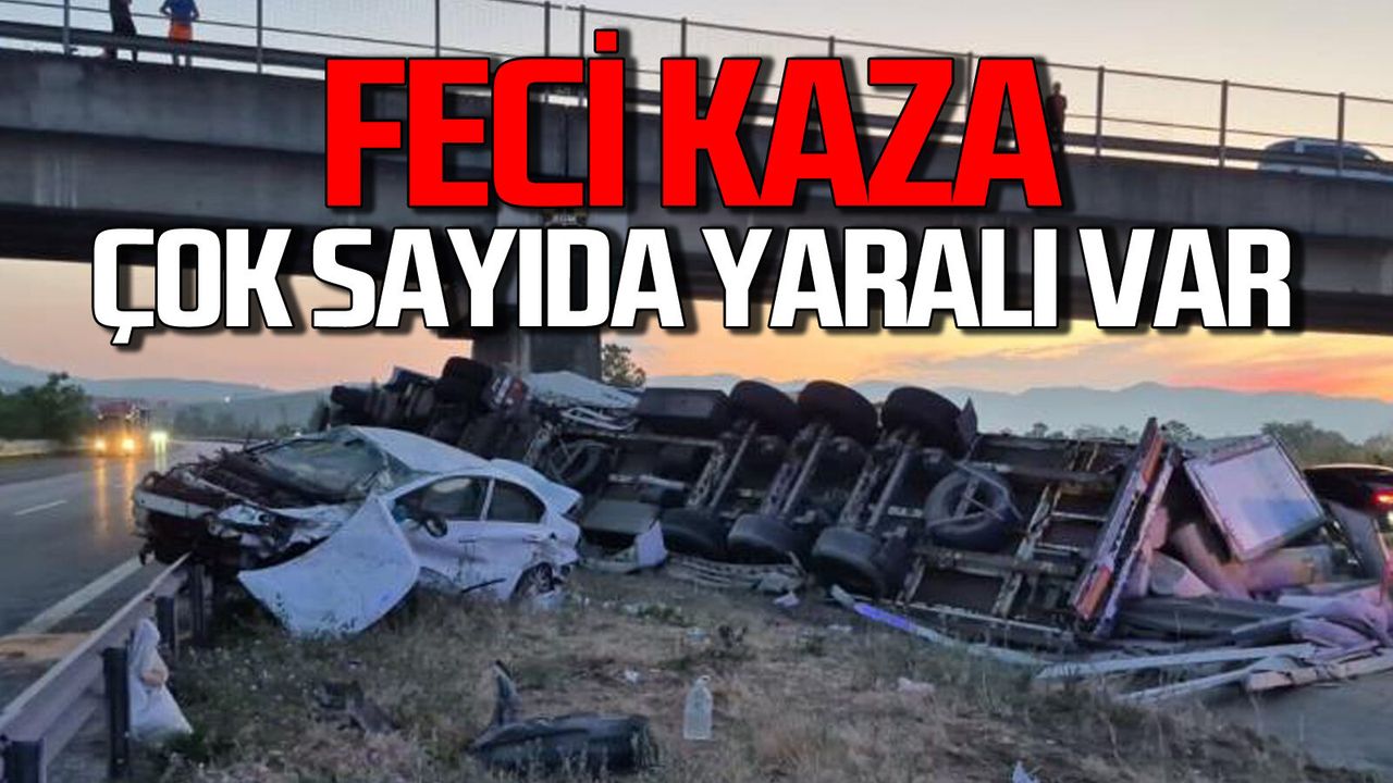 Halı yüklü tır ile otomobil çarpıştı: Çok sayıda yaralı var