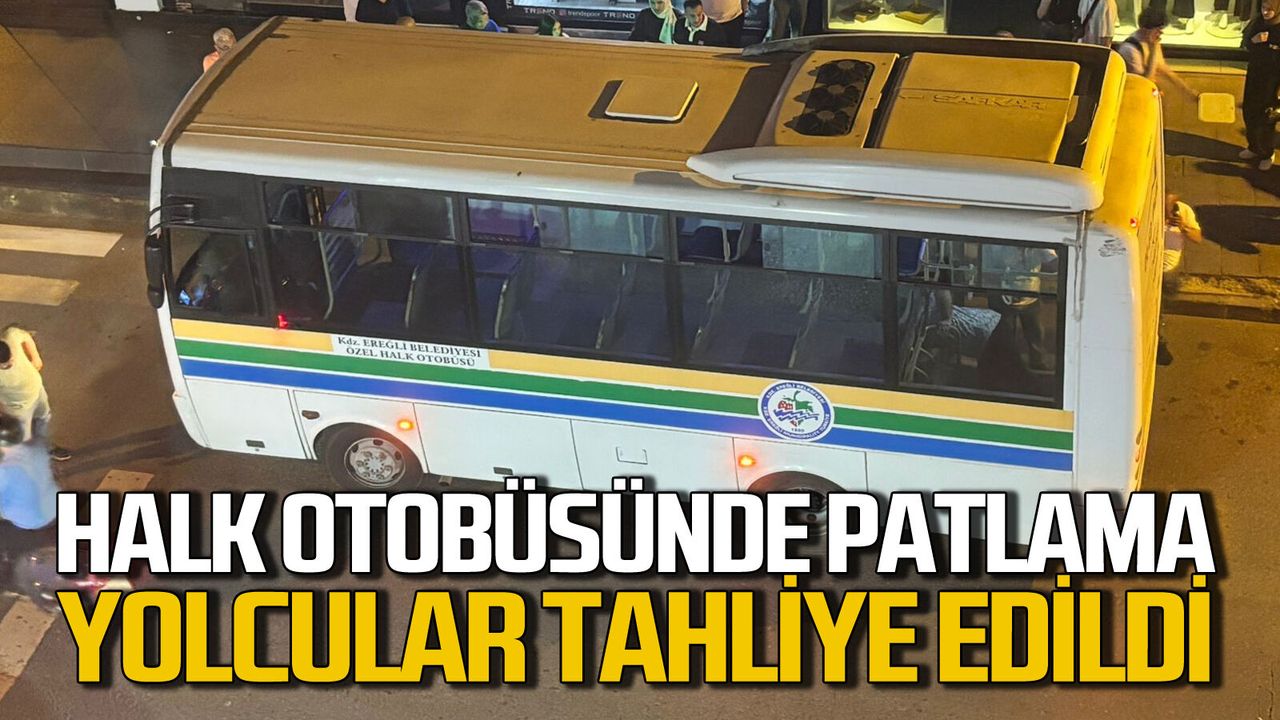 Halk otobüsünde büyük panik: Yolcular tahliye edil