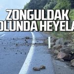 Zonguldak yolunda heyelan... Ulaşım aksadı