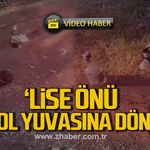 Kdz. Ereğli’de lise önünde alkol şişeleri tepki çekiyor