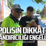 Trafik polisinin dikkati dolandırıcılık girişimini engelledi