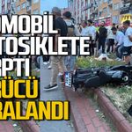 Otomobil ile motosiklet çarpıştı: Sürücü yaralandı
