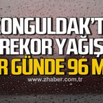 Zonguldak’ta 24 saatte rekor yağış: Sokaklar göle döndü