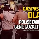 Zonguldak’ta Polise direnen genç takviye ekiplerle gözaltına alındı