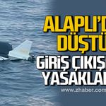 Alaplı'da düştü. Giriş çıkışlar yasaklandı