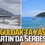 Zonguldak’ta denize yasak, Bartın’da serbest