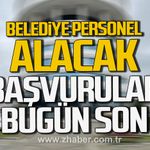 Çaycuma Belediyesi personel alacak.