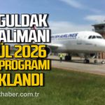 Zonguldak Havalimanı 2026 Eylül ayı uçuş takvimi açıklandı.