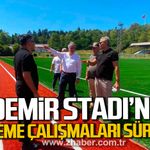 Erdemir Stadı’nda yenileme çalışmaları sürüyor.