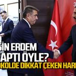Tahsin Erdem ne yaptı öyle? Protokolde dikkat çeken hareket