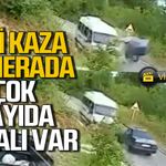 Kaza anı kamerada: İşçi servisi ile otomobil çarpıştı: Çok sayıda yaralı var