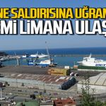 Drone saldırısına uğrayan gemi limana ulaştı