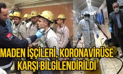 Maden işçileri, koronavirüse karşı bilgilendirildi
