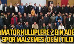 Amatör Kulüplere 2 bin adet spor malzemesi değıltıldı
