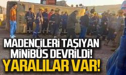 Madencileri taşıyan servis devrildi: 11 yaralı