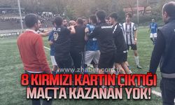 8 Kırmızı kartın çıktığı karşılaşmada kazanan yok!