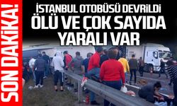 İstanbul otobüsü devrildi... 3 ölü, 32 yaralı