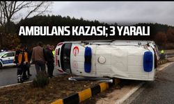 Kastamonu'da Ambulans kazası 3 yaralı
