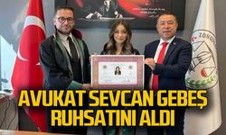 Avukat Sevcan Gebeş ruhsatını aldı