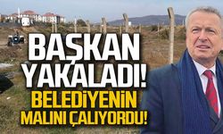 Başkan yakaladı... Belediyenin malını çalıyordu!