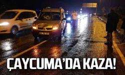 Çaycuma'da kaza! Yolda yürüyen adama çarptı!