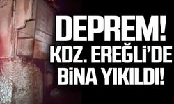 Deprem! Ereğli'de bir ev yıkıldı
