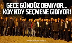 Gece gündüz demiyor… Köy köy seçmene gidiyor!