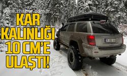 Karabük'te kar kalınlığı 10 santimetreye ulaştı!