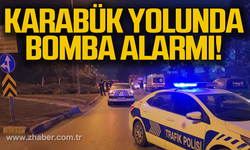 Karabük yolunda şüpheli paket!