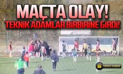 Maçta olay! Teknik adamlar birbirine girdi!
