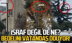 Gündüz yanan sokak lambaları tepki çekti