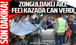 Zonguldaklı aile feci kazada can verdi