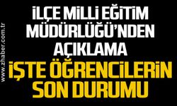 İlçe Milli Eğitim Müdürlüğü’nden açıklama...