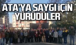 Ata'ya saygı için yürüdüler!