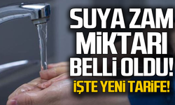 Zonguldak'ta suya zam miktarı belli oldu!