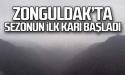 Zonguldak Alaplı'ya sezonun ilk karı yağdı