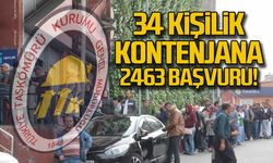 34 kişilik kontenjana 2463 kişi başvurdu