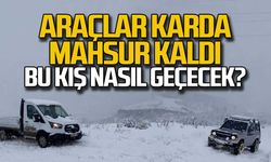 Araçlar karda mahsur kaldı... Bu kış nasıl geçecek?