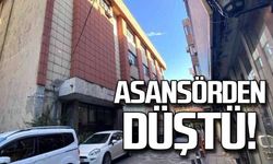 AKM'de kaza! Asansör boşluğuna düştü!