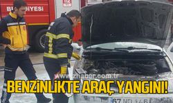 Benzinlikte araç  yangını!