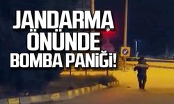 Jandarma önünde bomba paniği!