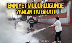 Emniyet Müdürlüğünde yangın tatbikatı