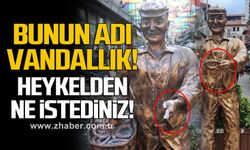 Bunun adı Vandallık! Heykelden ne istediniz!