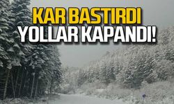 Kar etkili oldu... Yollar kapandı!