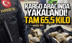 Kargo aracında 65,5 kilo esrar ele geçirildi