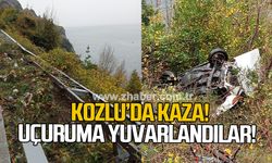 Kozlu'da kaza: Uçuruma yuvarlandılar!