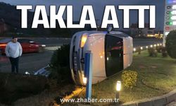 Çaydeğirmeni'nde otomobil takla attı